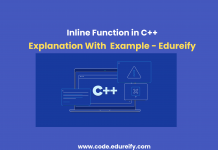 Image : Inline Function in C++ www.code.edureify.com